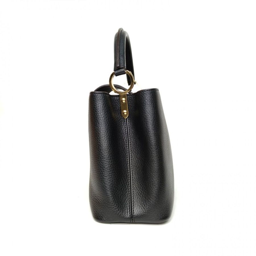 LOUIS VUITTON Capucines小號31.5黑色牛皮金扣2017肩背包-3