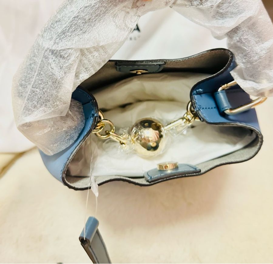 Furla Sfera 牛仔皮質小號水桶包-2
