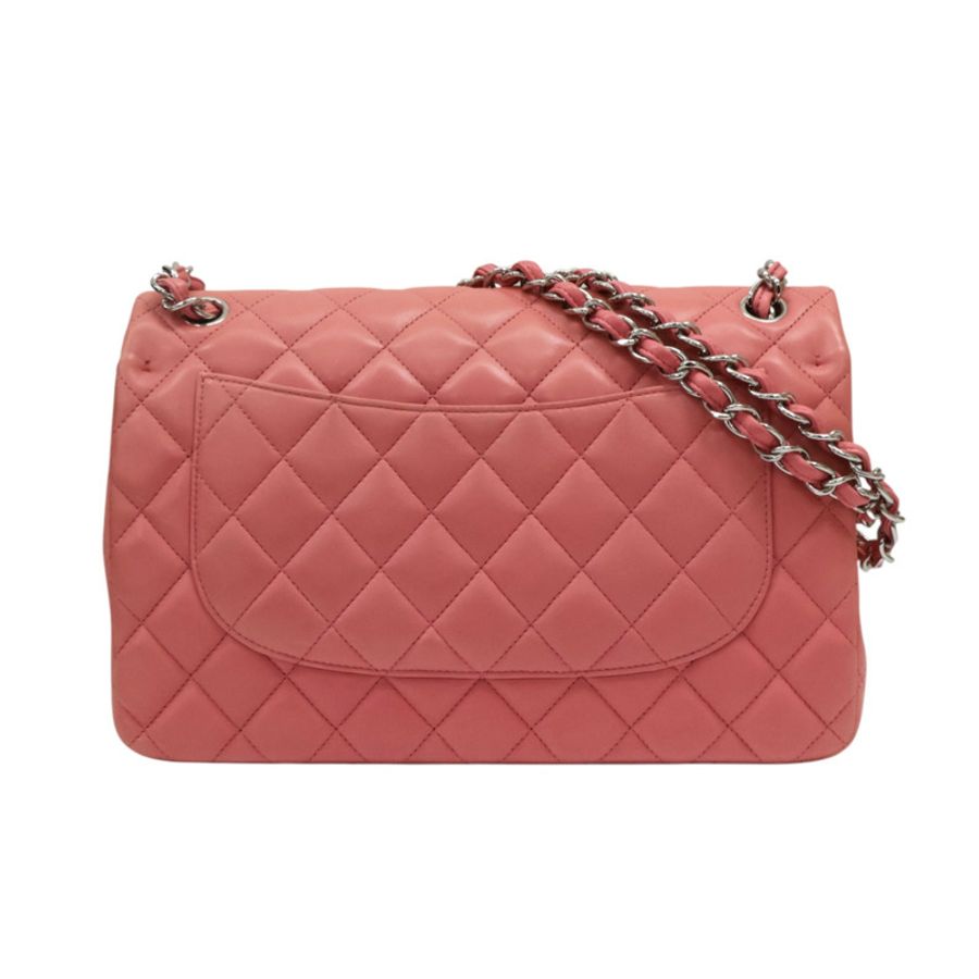 粉紅羊皮 Jumbo 30 肩背銀扣【CHANEL 香奈兒】 A58600-1