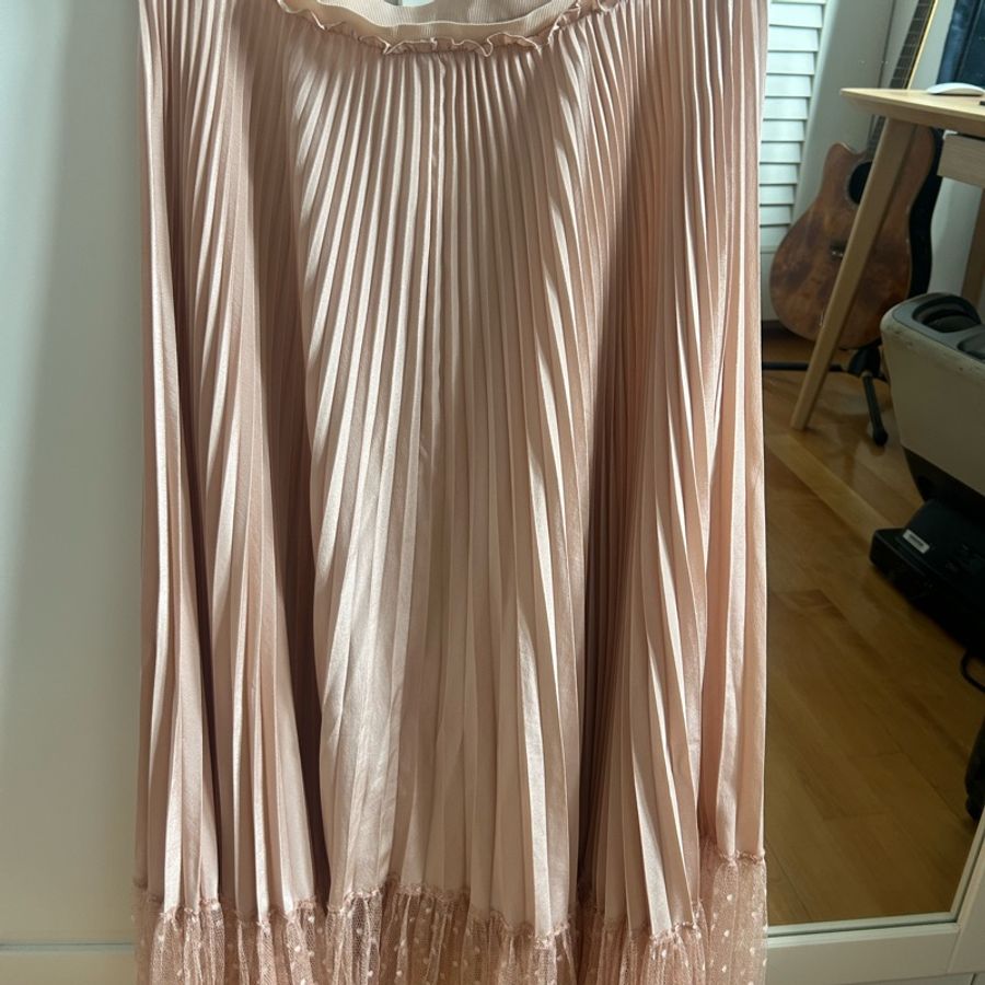 Red Valentino 啞粉紅色半截裙-0