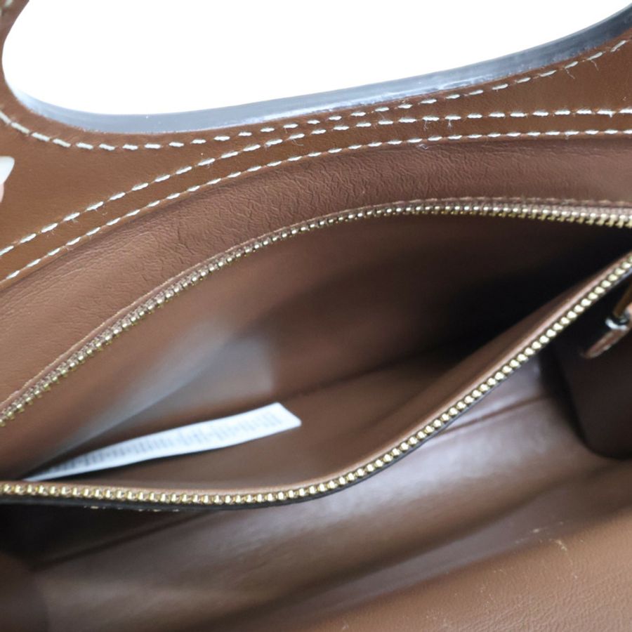 棕色 牛皮 mini pocket bag 肩背包【BURBERRY 巴寶莉】 8014776-9