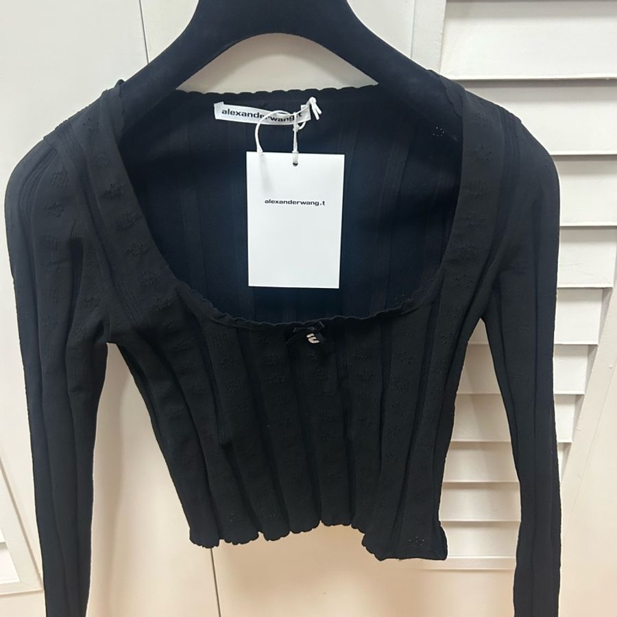Alexander Wang 黑色短上衣-0