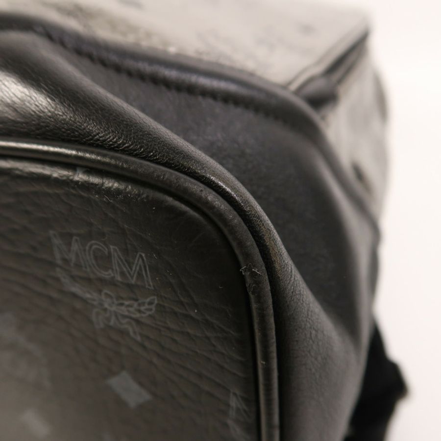 MCM 皮革Backpack銀扣背包-9