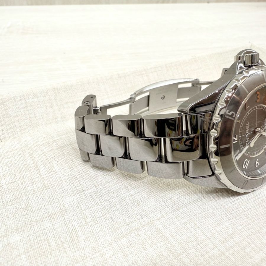 CHANEL銀灰色錶面38MM J12-4
