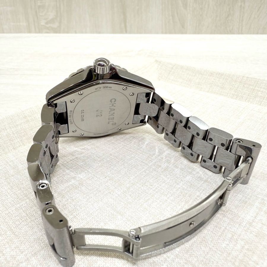 CHANEL銀灰色錶面38MM J12-5