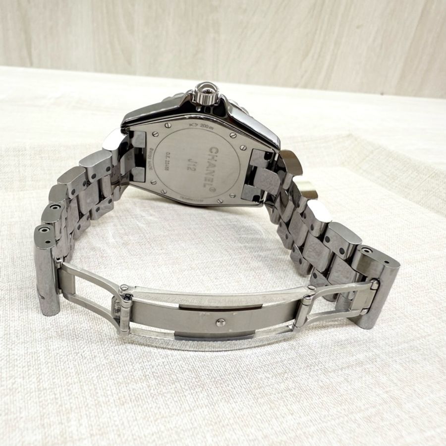 CHANEL銀灰色錶面38MM J12-8