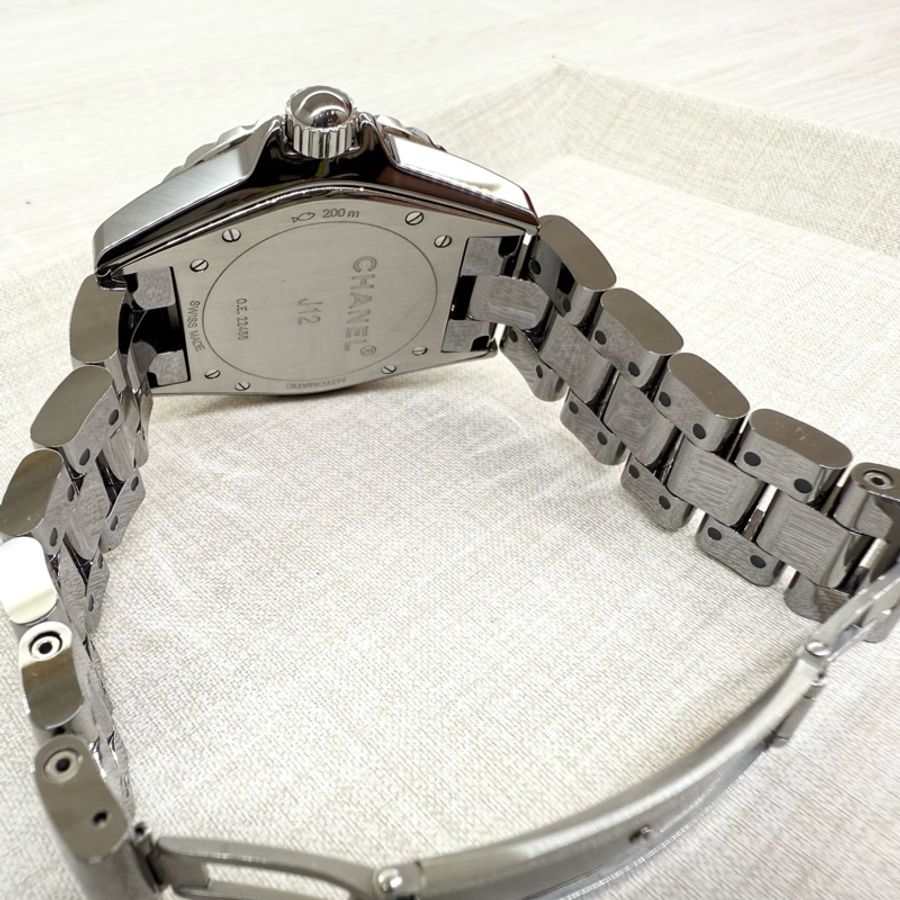 CHANEL銀灰色錶面38MM J12-9
