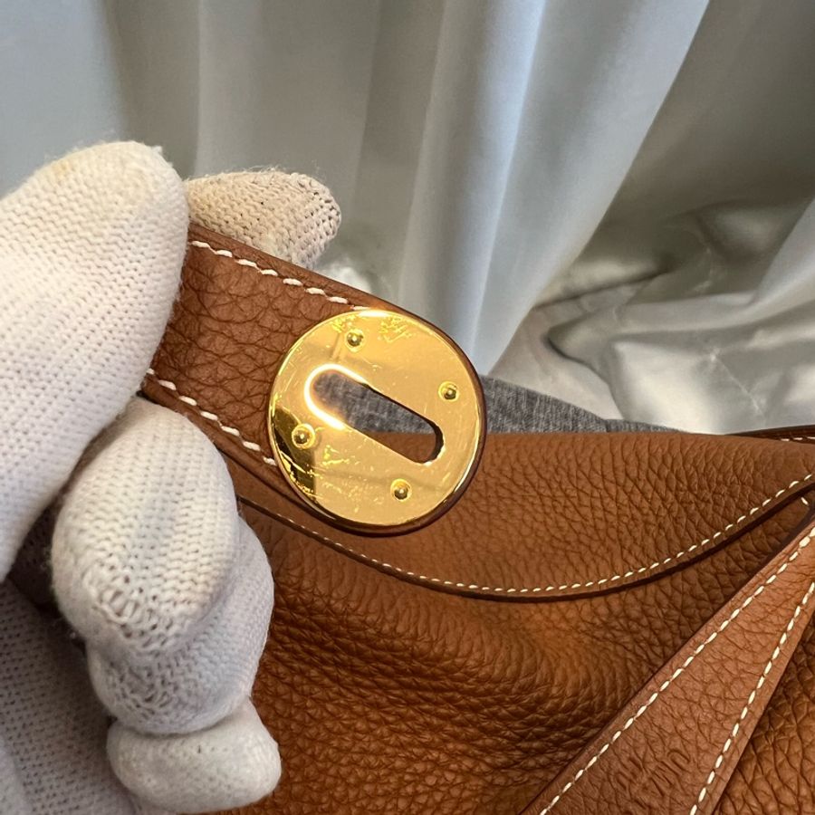 Hermès 愛馬仕 Lindy 26 U刻 |金棕色|金扣-2