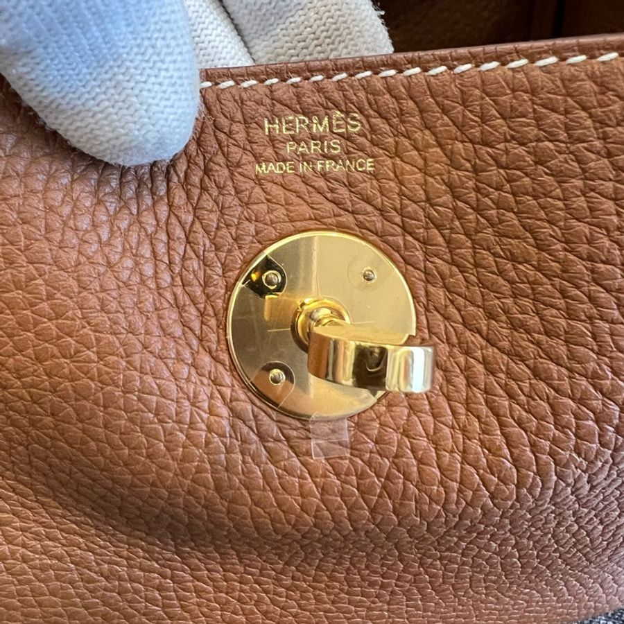 Hermès 愛馬仕 Lindy 26 U刻 |金棕色|金扣-5
