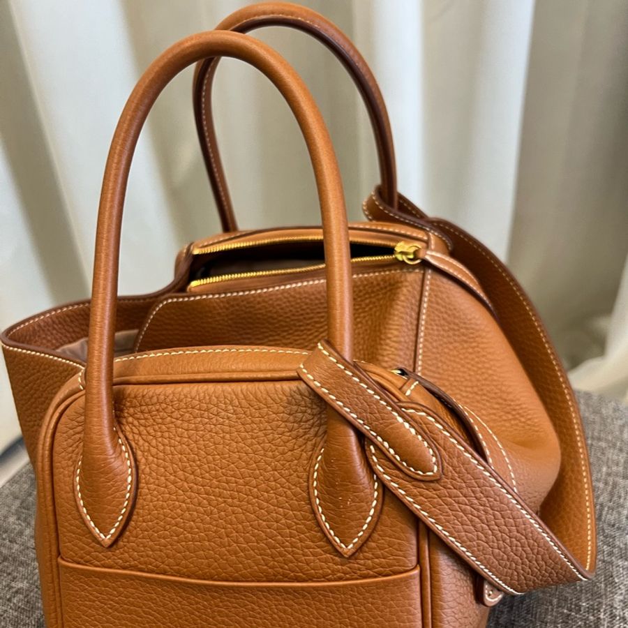 Hermès 愛馬仕 Lindy 26 U刻 |金棕色|金扣-8