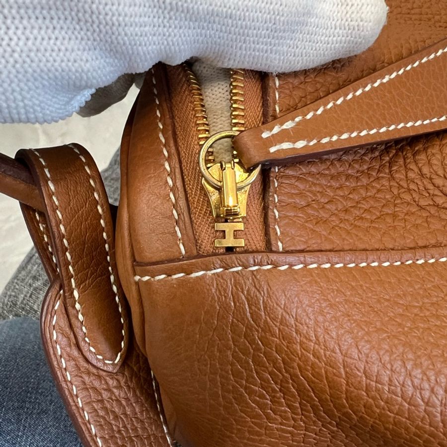 Hermès 愛馬仕 Lindy 26 U刻 |金棕色|金扣-11