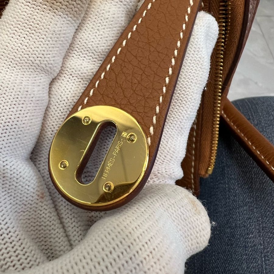 Hermès 愛馬仕 Lindy 26 U刻 |金棕色|金扣-14