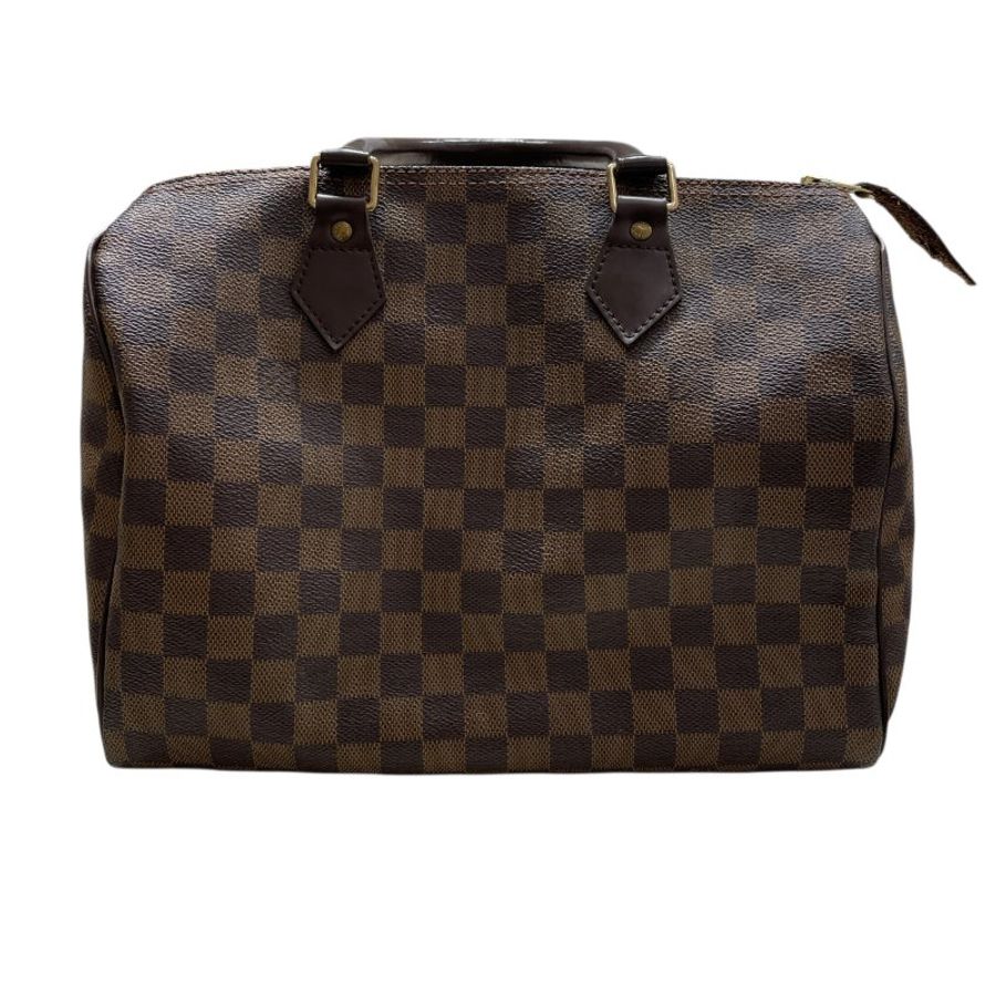 LOUIS VUITTON 路易威登 N41531 SPEEDY 30 波士頓包 棋盤格 棕色 金釦-1