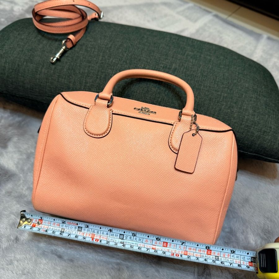 coach 25公分 波士頓包 粉色-8