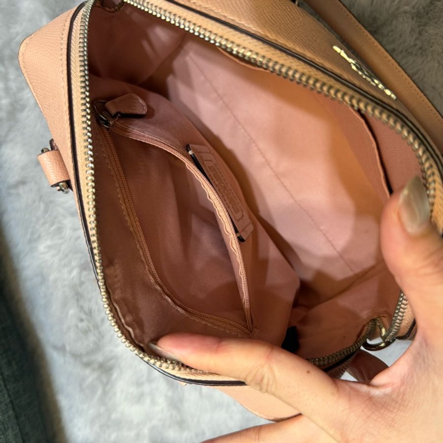 coach 25公分 波士頓包 粉色-11
