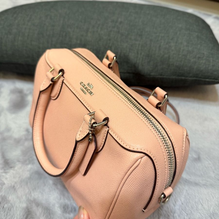 coach 25公分 波士頓包 粉色-5
