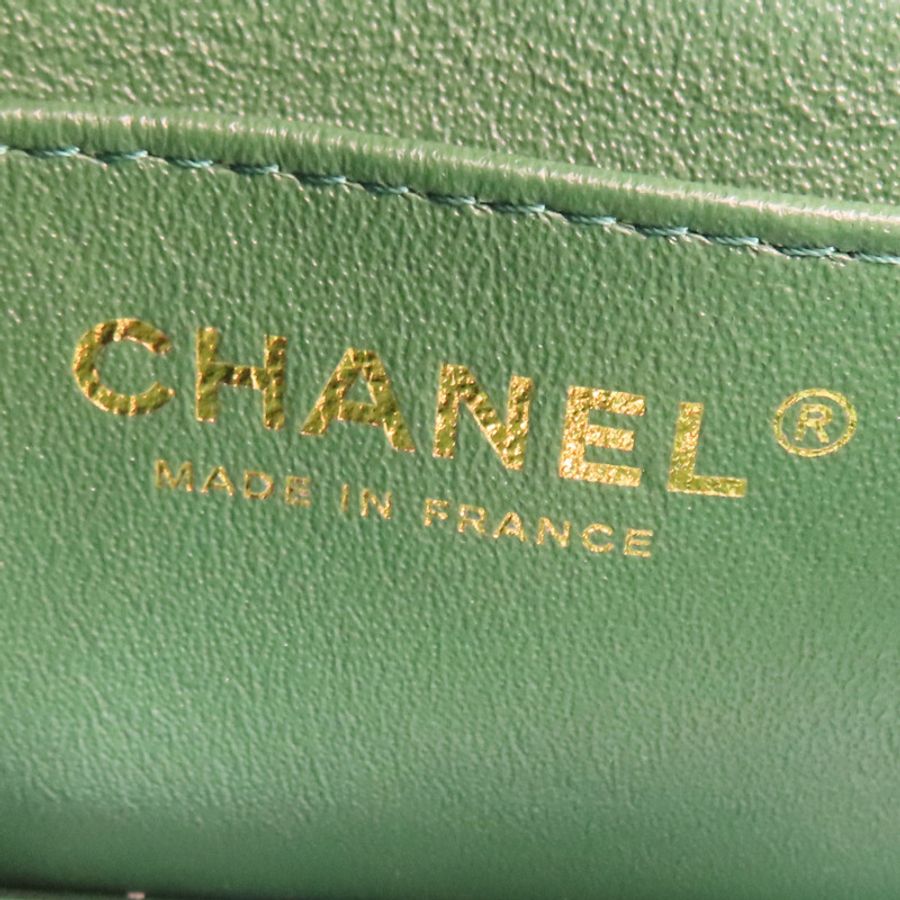 藍色棉質 COCO 20 肩背包 金扣 無卡【CHANEL 香奈兒】 A69900-7
