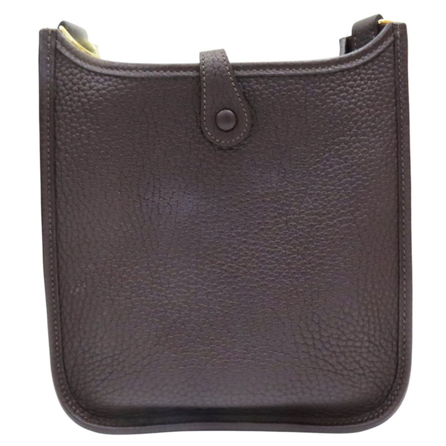 棕色 Clemence牛皮 Evelyne 16 肩背包 Z刻 金釦【HERMES 愛馬仕】 H069426CCCS-1