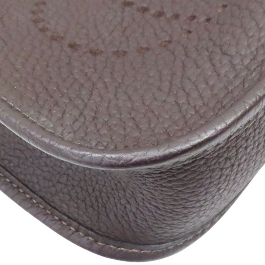 棕色 Clemence牛皮 Evelyne 16 肩背包 Z刻 金釦【HERMES 愛馬仕】 H069426CCCS-8