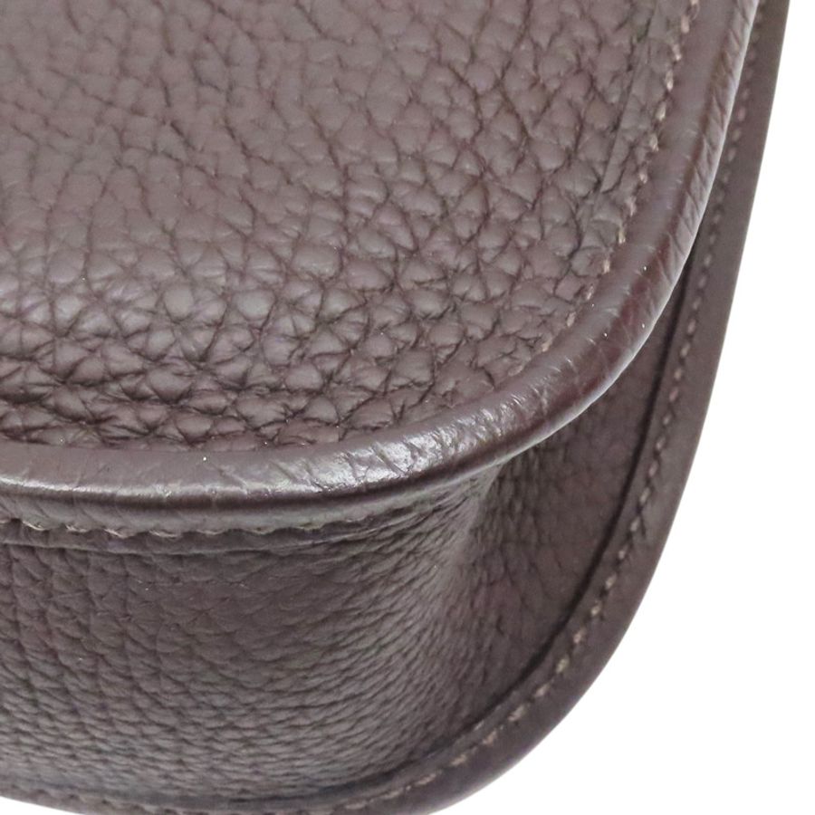 棕色 Clemence牛皮 Evelyne 16 肩背包 Z刻 金釦【HERMES 愛馬仕】 H069426CCCS-11