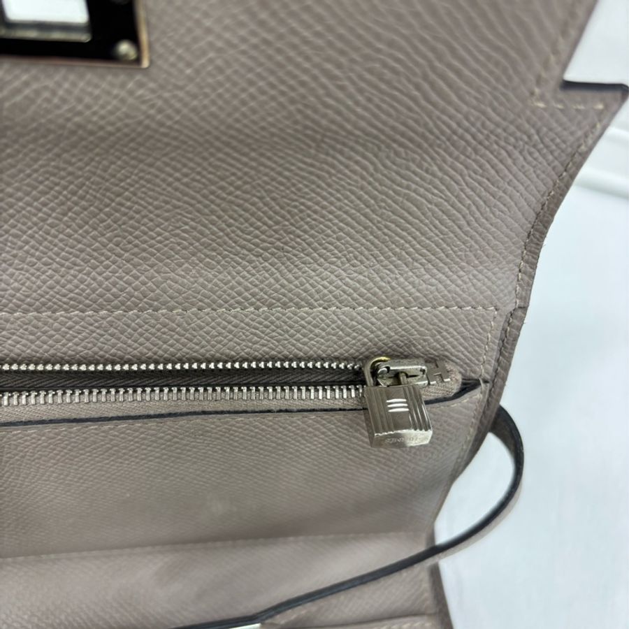 Hermes kelly wallet 錢包 大象灰銀扣 lepsom皮 A刻-4