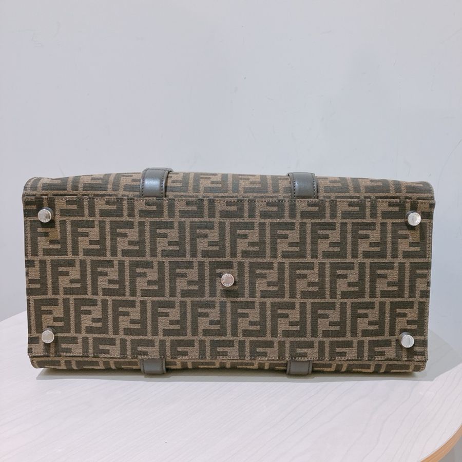 TK1894 FENDI 芬迪經典花紋大號兩用包包FF JACQUARD FABRIC TOTE BAG CANVAS-5