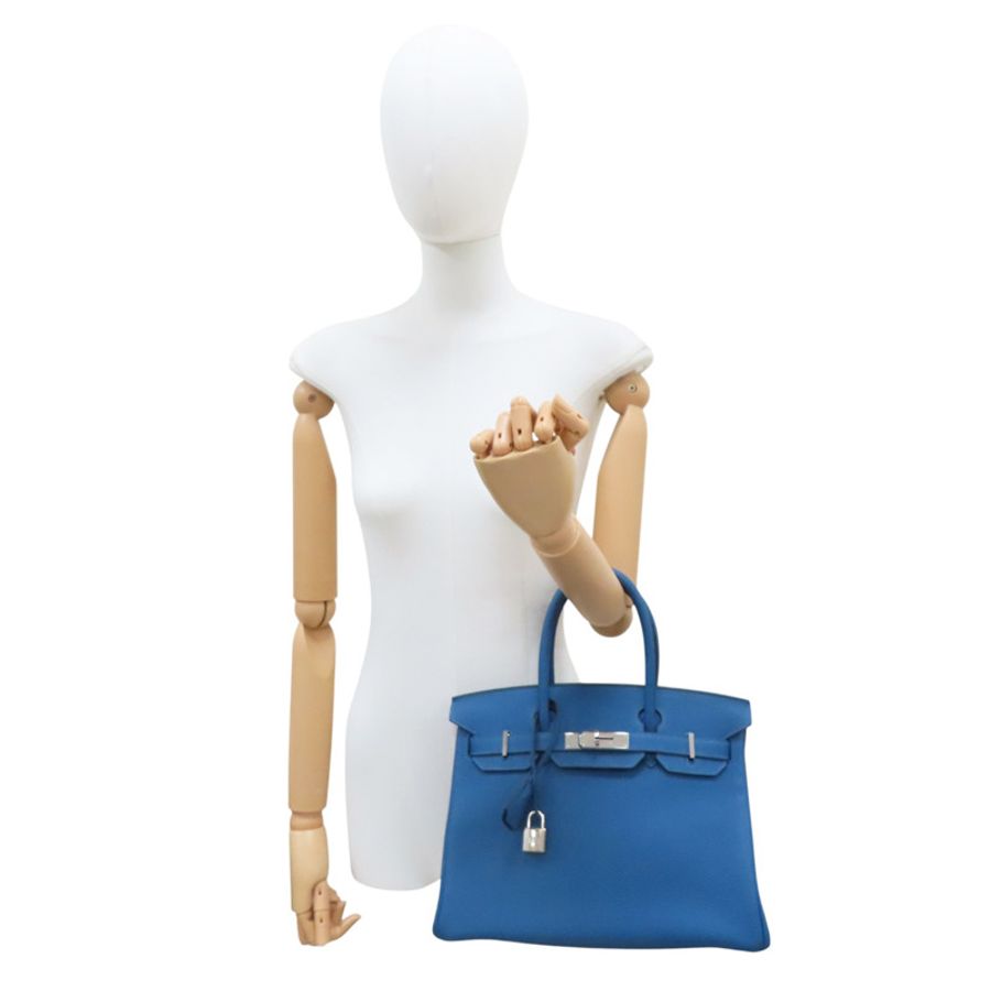 藍色皮革 Birkin 30包 T刻印【HERMES 愛馬仕】-8