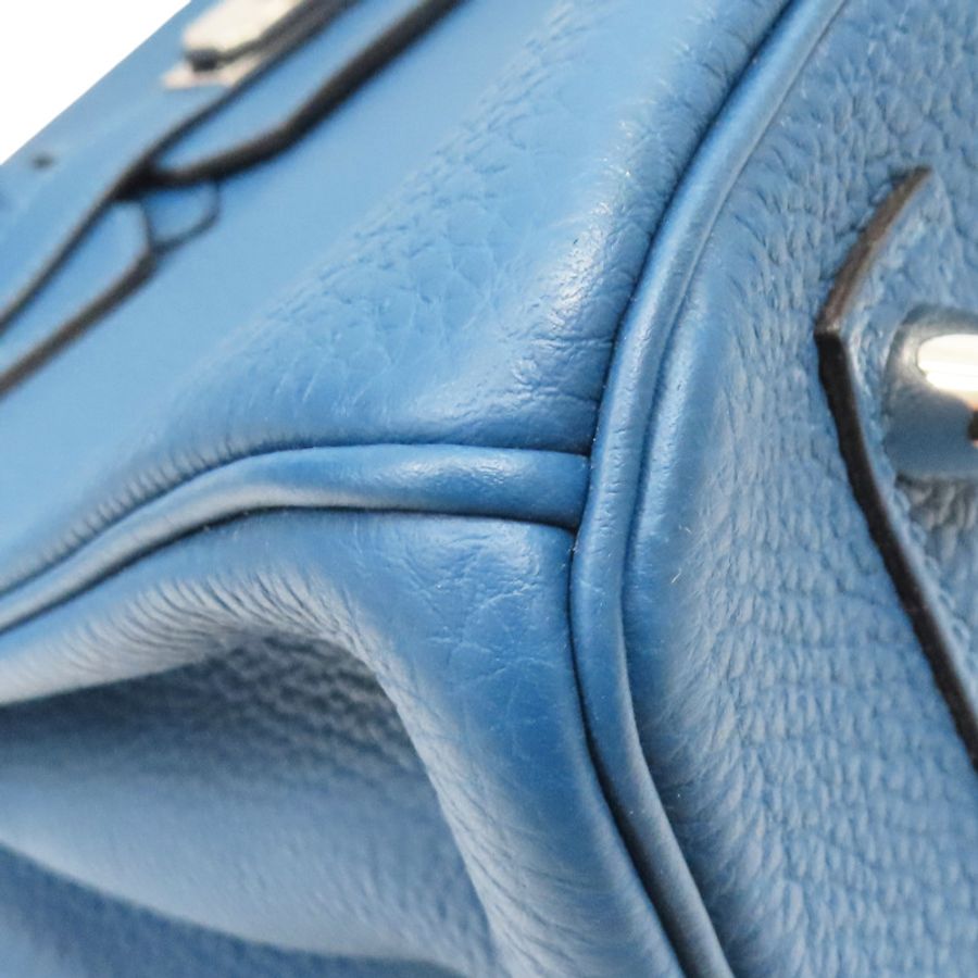 藍色皮革 Birkin 30包 T刻印【HERMES 愛馬仕】-9