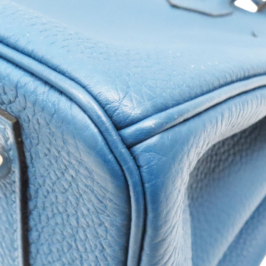 藍色皮革 Birkin 30包 T刻印【HERMES 愛馬仕】-12
