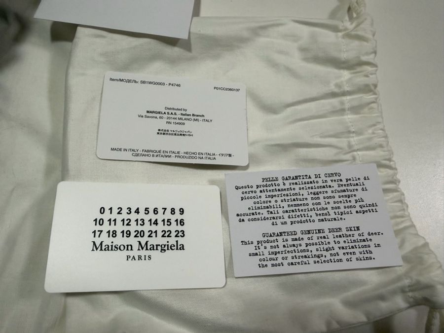 Maison Margiela 黑色皮革斜挎包 SB1WG0003-P4746 Soft 5AC on-body bag-2