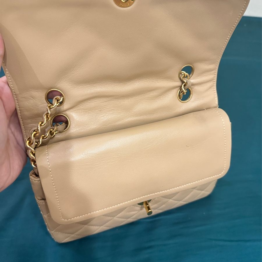 中古香奈兒包包。巴黎限定雙色雙c-2