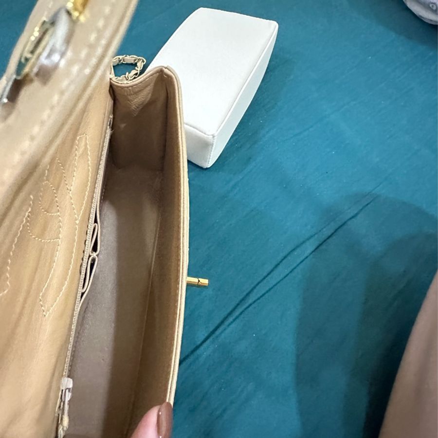 中古香奈兒包包。巴黎限定雙色雙c-9