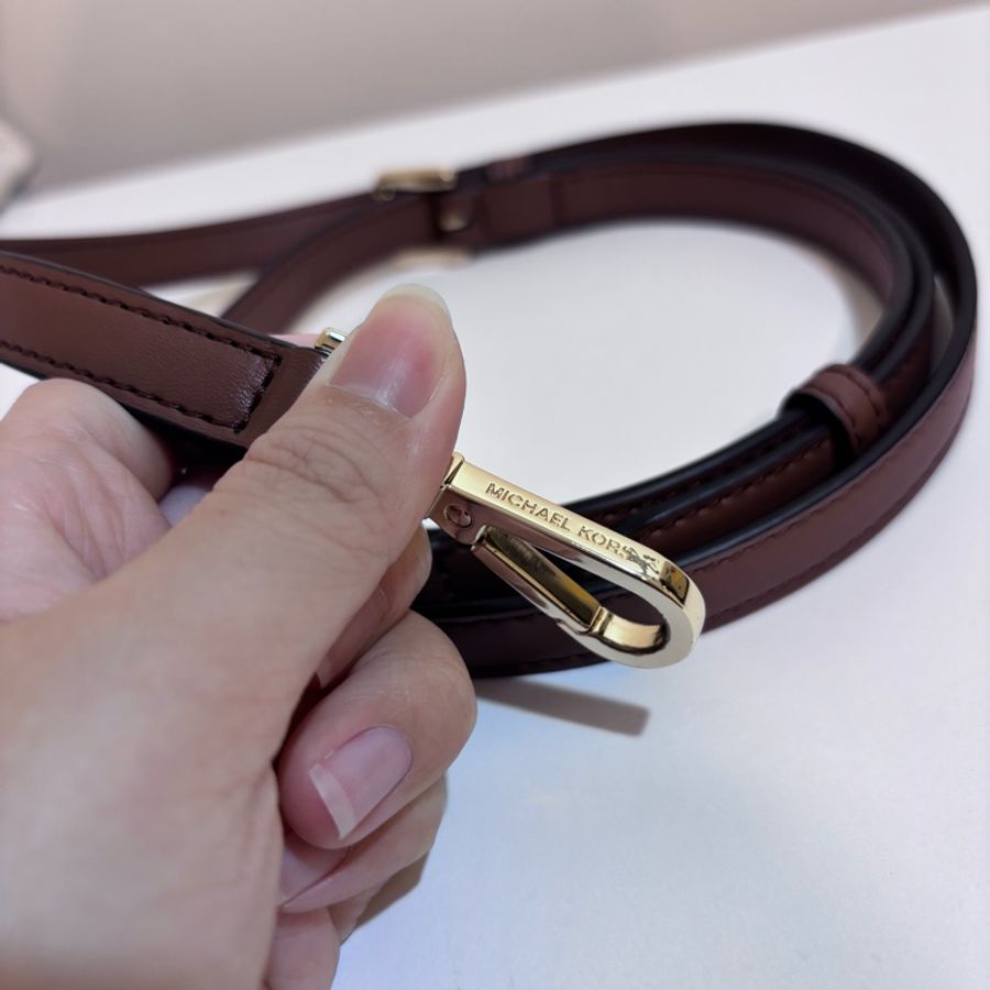 Michael Kors(MK)Mirella 經典白色老花手提/斜背包-20