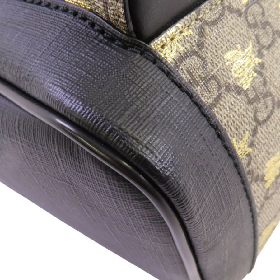 GUCCI 塗層帆布GG Supreme Backpack金扣背包-11