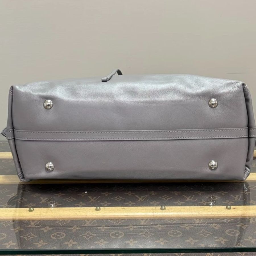 LV carryall灰色全皮中號子母肩背斜背包 芯片款39*30*17 98新配件塵袋-3