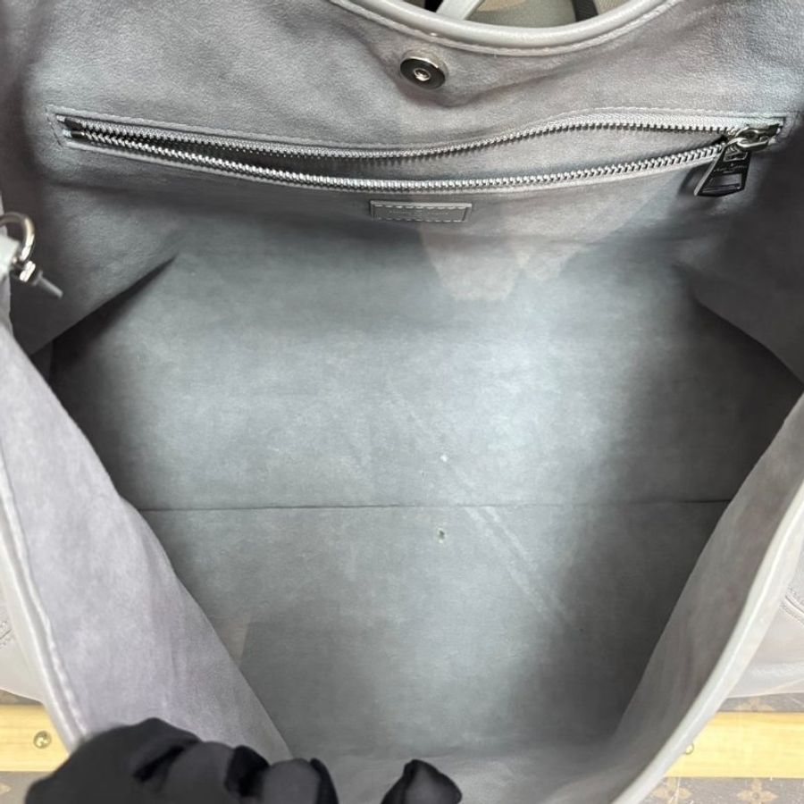LV carryall灰色全皮中號子母肩背斜背包 芯片款39*30*17 98新配件塵袋-5