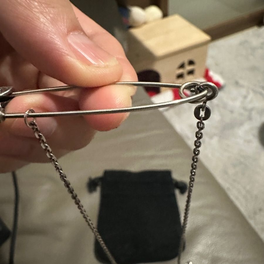 克羅心 Chrome hearts 別針 迴紋針 大號 稀少單品 可當項鍊搭配-6