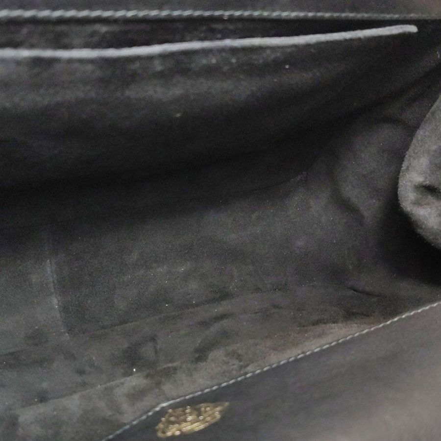Gucci鱷魚皮純色壓紋字母ogo金屬扣手提包-9