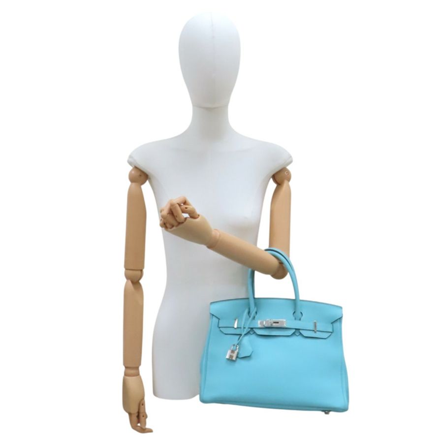 環礁藍 TOGO腕錶 Birkin 30 柏金包 T刻銀扣【HERMES 愛馬仕】-9