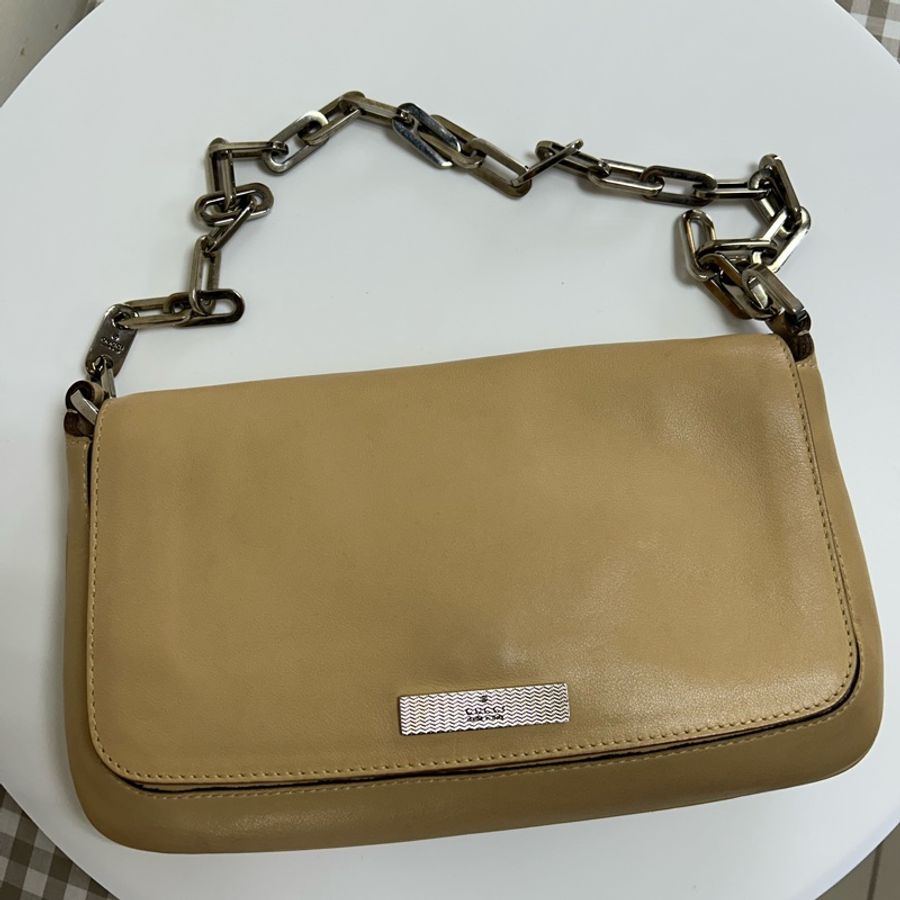 肩背包駝色Gucci小羊皮-8