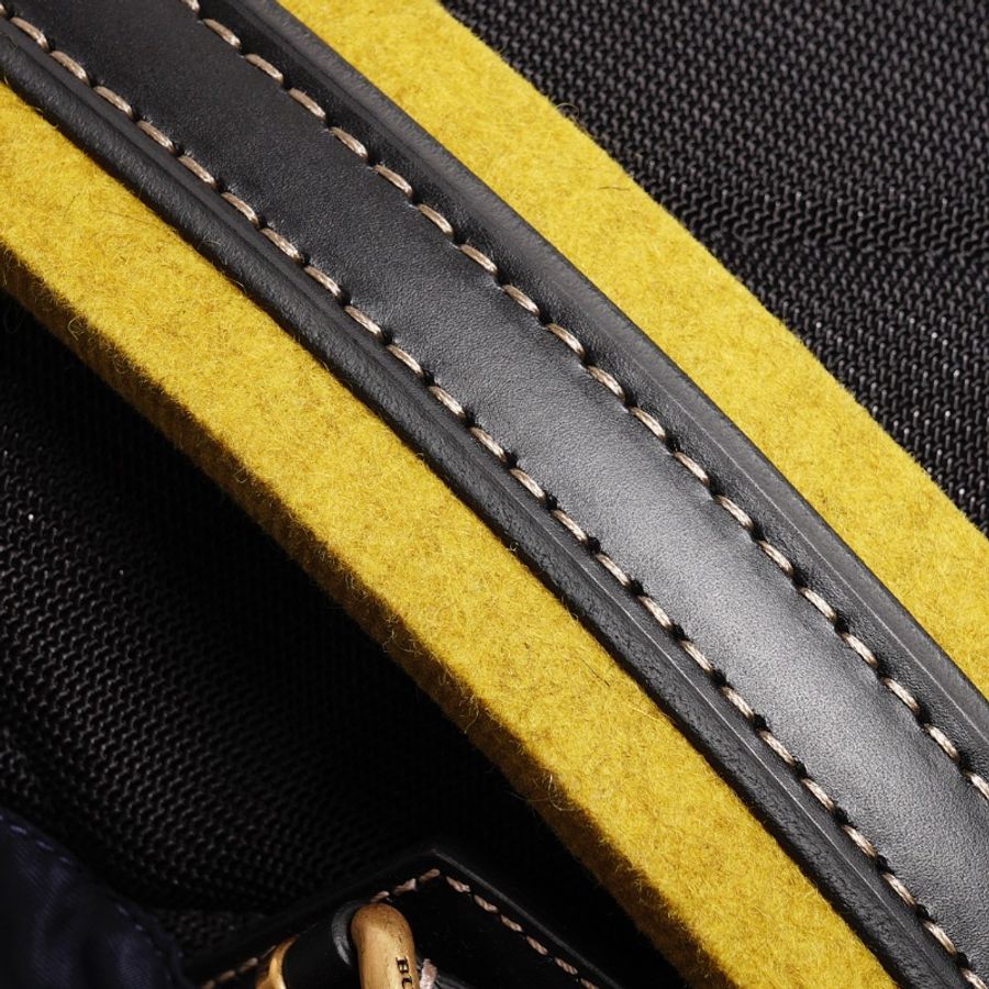 BURBERRY The Rucksack Vintage 經典金色LOGO翻蓋中型後背包(藍色/M)-12