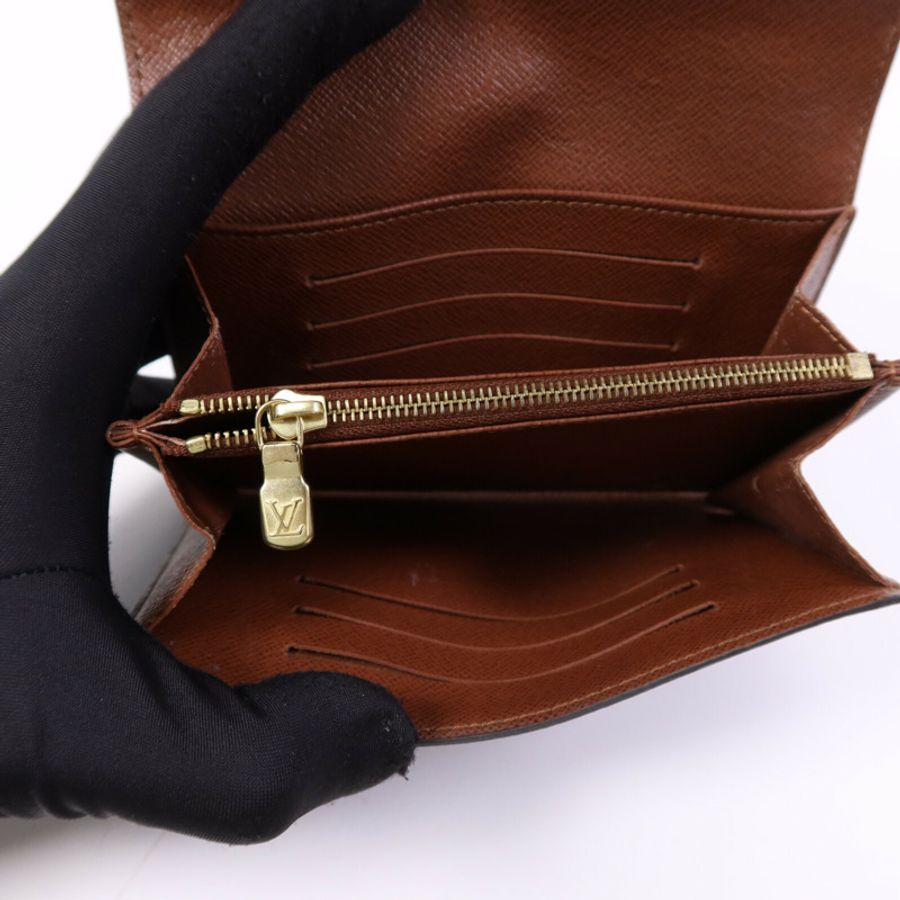 LOUIS VUITTON Monogram Sarah Compact Wallet金扣錢包-5
