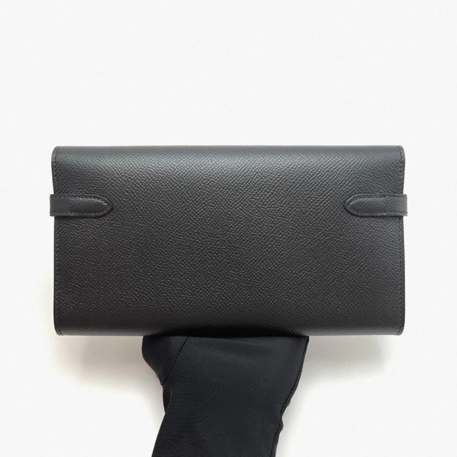 HERMES 黑金Kelly長款錢包20*11.5*2 全新閒置配件盒子塵袋-4