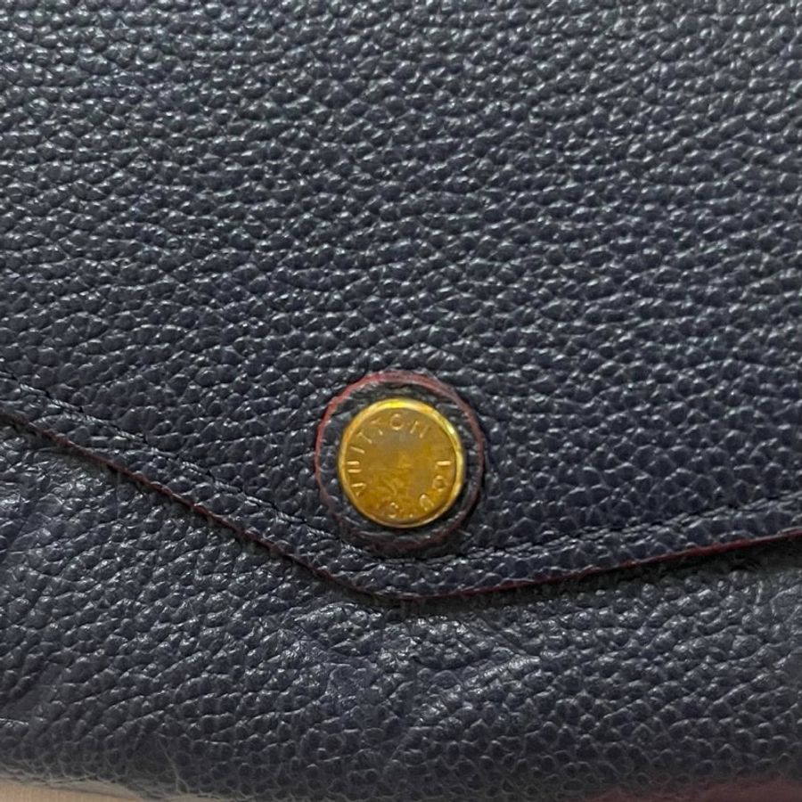Louis Vuitton 深藍壓紋撞色長夾-23