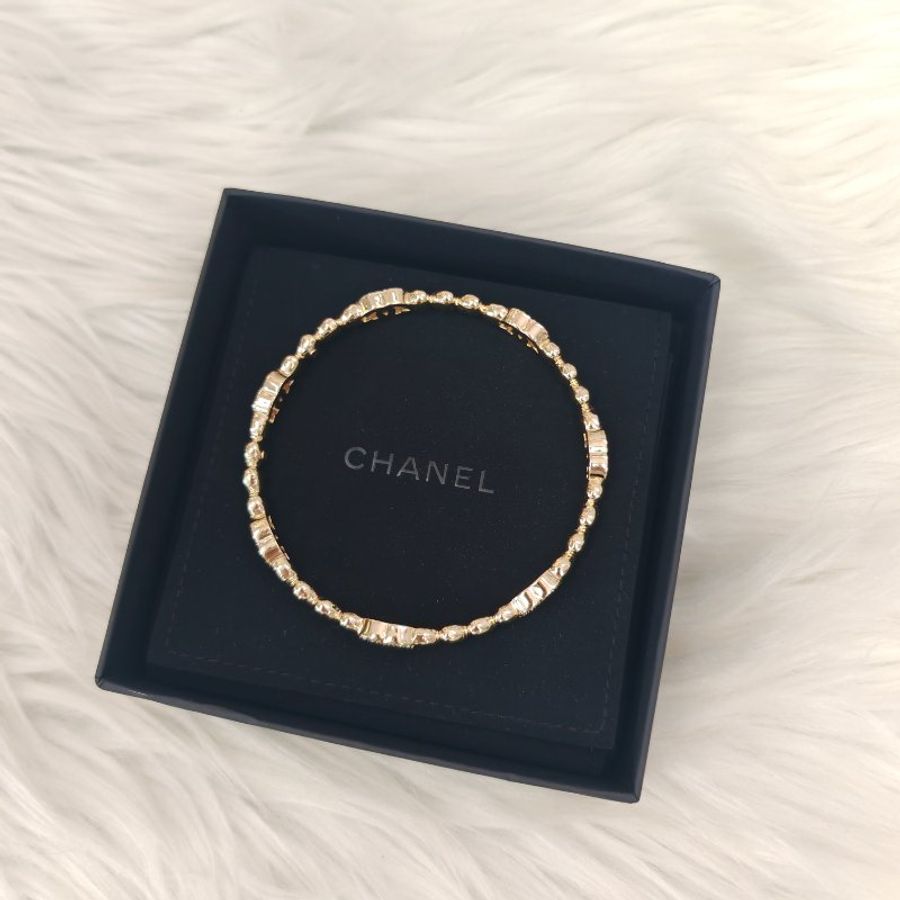 Chanel 23P 雙C鑲鑽手鐲 L碼-3
