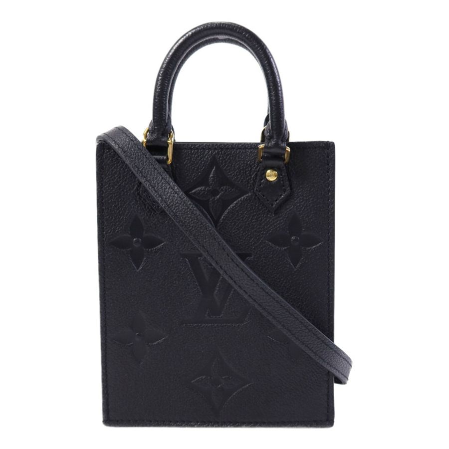 LOUIS VUITTON Monogram Empreinte Petit Sac Plat Bag金扣手挽肩背兩用袋-0