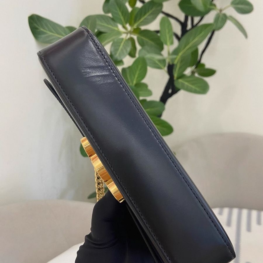 Celine • 經典凱旋門 黑金鏈條包 Box皮 附23年票據✔️-6