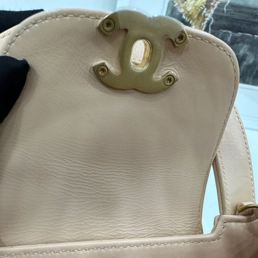 Chanel 香奈兒 25C Kelly 大號 奶茶色 米色,杏色,金扣 copy購證size:13*19*7-7