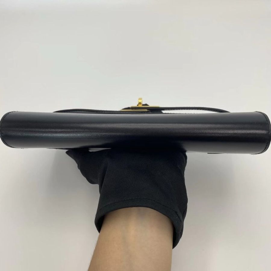 HERMES Kellytogo黑金box小牛皮肩背斜背包20*11*3 全新閒置配件盒子塵袋吊牌-5