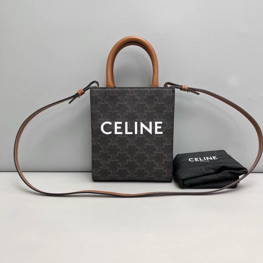 Celine賽琳 Cabas迷你老花凱旋門琴譜包-0